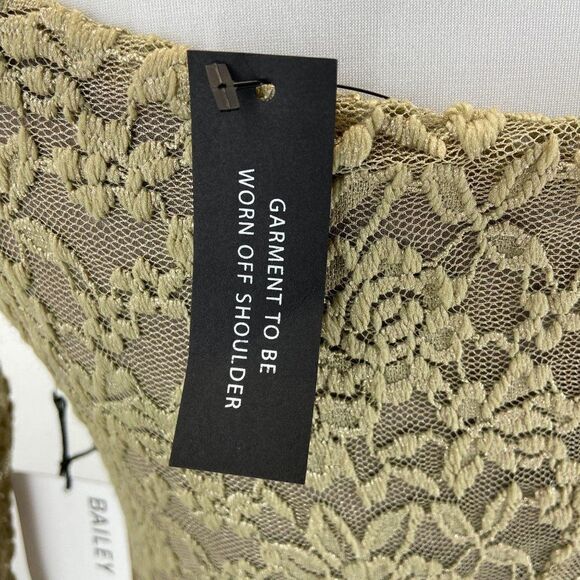 $188  Dress NWT Bailey 44 Bodycon Gold Lace - Picture 6 of 8